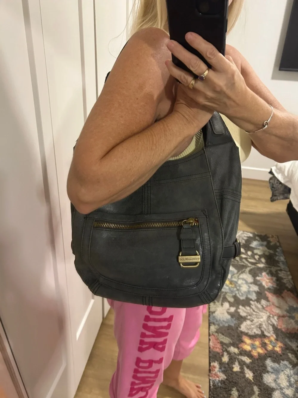 Tignanello Vintage Mix Ball Shopper Hobo Shoulder Bag